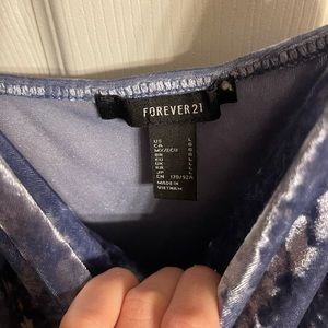 Forever 21, mini dress, velvet